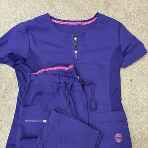 Koi purple & pink scrubs